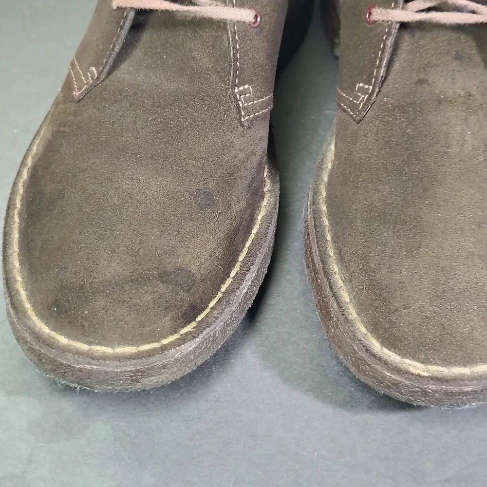 Clarks Desert Boot Mens 10 Brown Suede Chukka Crepe Sole 31692 Classic Casual
